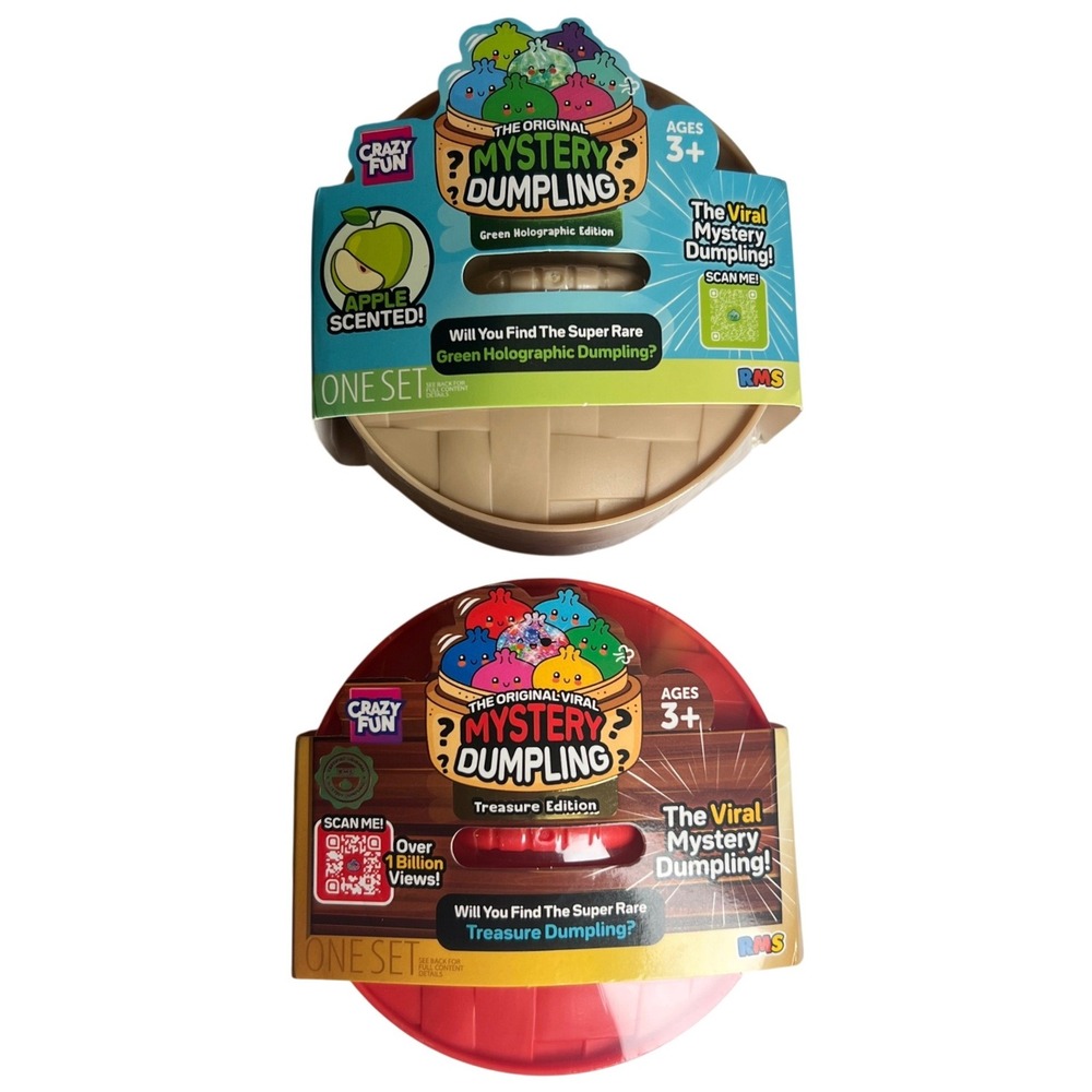 RMS Mystery Dumpling Kids 2 Pack Green Holographic Treasure Edition Scented Toy